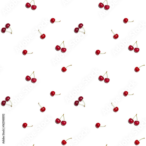 pattern of sweet cherry red berries