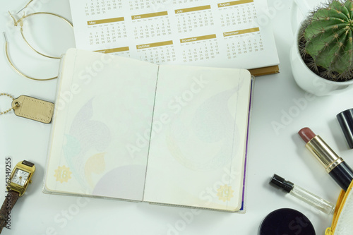 Wallpaper Mural Blank notebook page business women concept, calendar 2018 year Torontodigital.ca