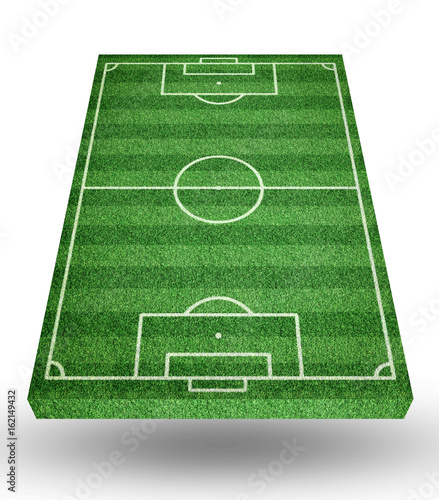 perspective view of soccer field