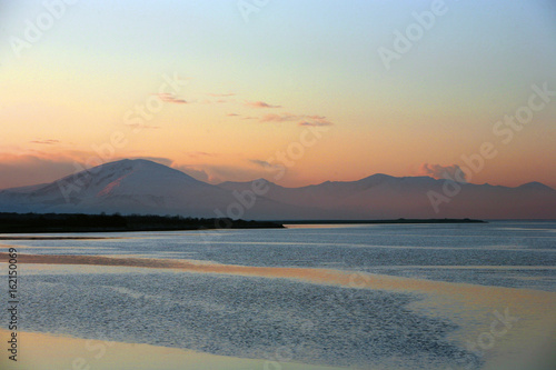 Ireland - Irish landscape - Tralee bay and Dingle peninsula in winter photo