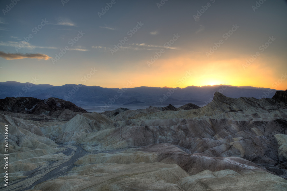 Sunset with Clouds at Zabriskie Point