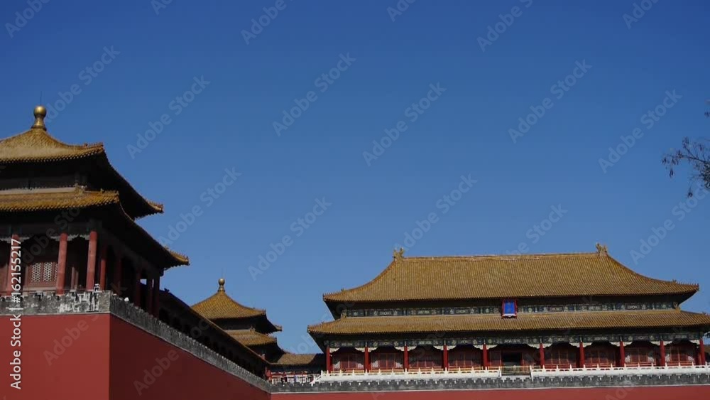 beijing forbidden city,red wall & golden roof,China's royal architecture. beijing forbidden city,red wall & golden roof,China's royal architecture.