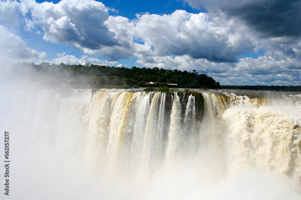 Iguazu Falls on the border between Argentina and Brazil in South America Iguazu Falls on the border between Argentina and Brazil in South America