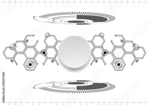 White button with hive and portal on white background