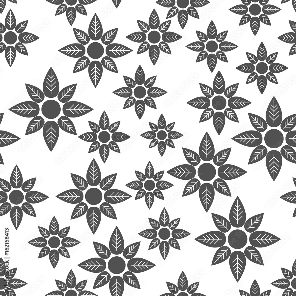 Flower seamless pattern background icon. Flat vector illustration. Flower sign symbol pattern. Flower seamless pattern background icon. Flat vector illustration. Flower sign symbol pattern.