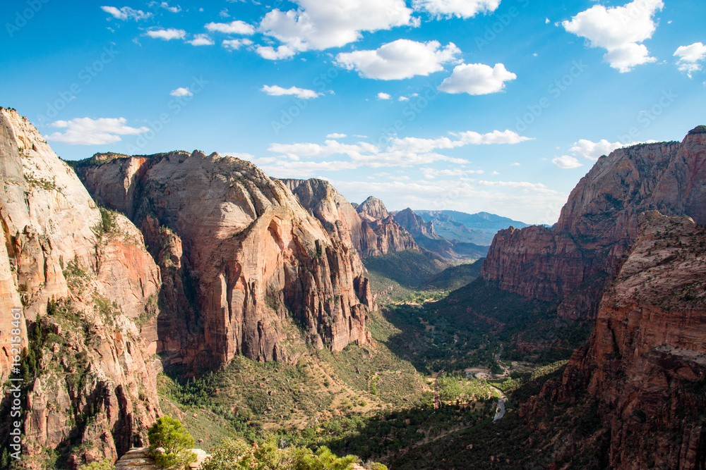 View from Angels Landing in Zion National Park, Utah View from Angels Landing in Zion National Park, Utah