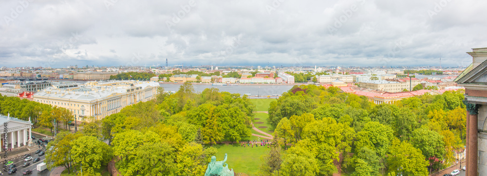 Sankt Petersburg (Санкт-Петербург) Panorama von der Isaakskathedrale (Исаа́киевский собор) Nordwestrussland (Северо-западный федеральный округ) Russland (Россия)