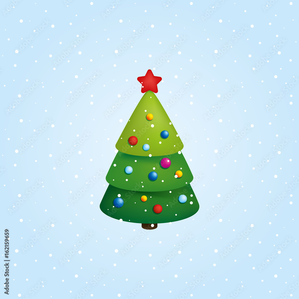 Christmas Tree Icon Vector Illustration Christmas Tree Icon Vector Illustration