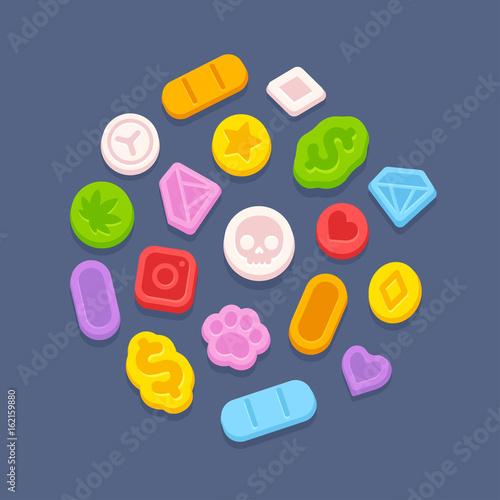 Ecstasy MDMA pills