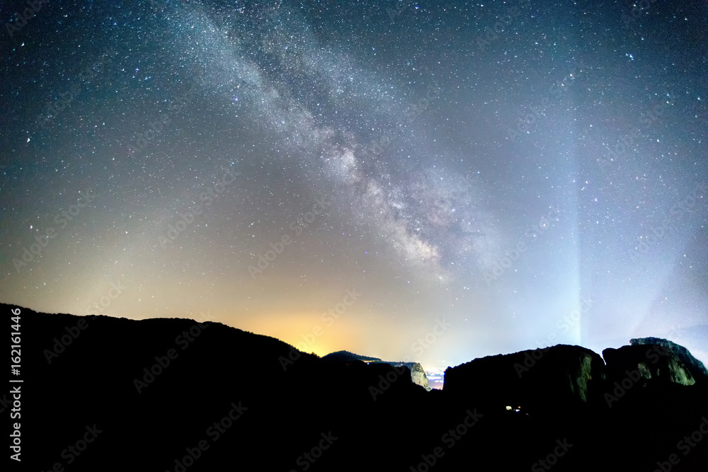 Milky Way over the Meteora, Greece