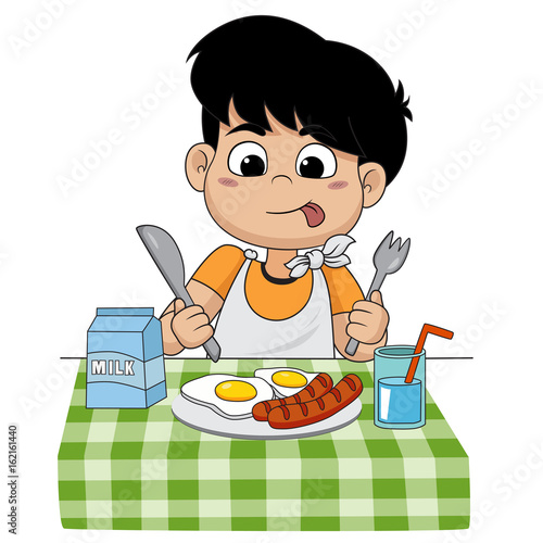 The child eats breakfast that can affect the growth of children ivery much.