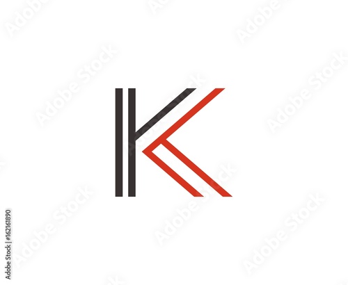 Fototapeta Naklejka Na Ścianę i Meble -  K logo letter