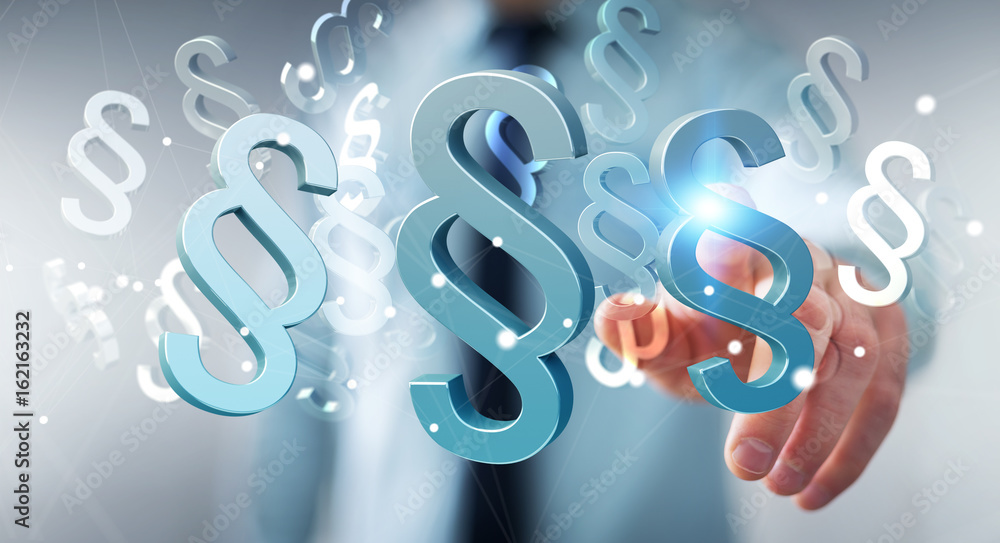 Businessman using law protection right 3D rendering Businessman using law protection right 3D rendering