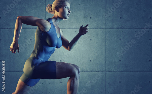 Woman athlete running
