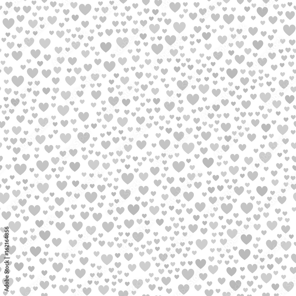 Gray chaotic heart pattern. Seamless vector background Gray chaotic heart pattern. Seamless vector background