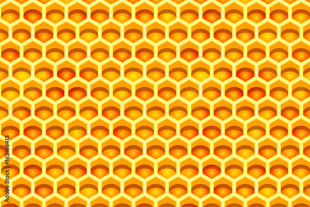 Honeycombs background texture, vector