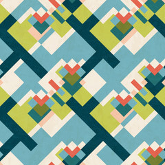 Keuken achterwand Jaren 50 patronen Geometrisch mid-century motief met textuur  © dinkaspell