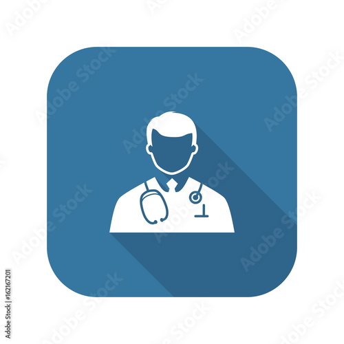 Doctor Icon. Flat Design.