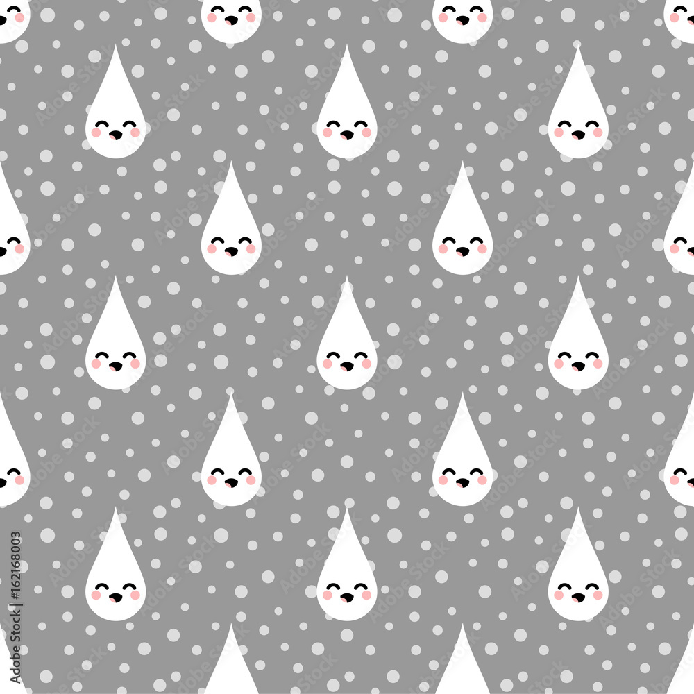 Cute Cartoon Drop Seamless Pattern Cute Cartoon Drop Seamless Pattern