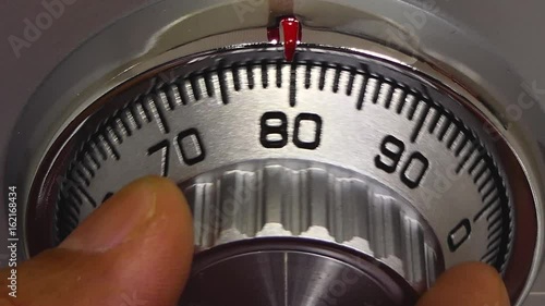 Rotate the code and open the safe.