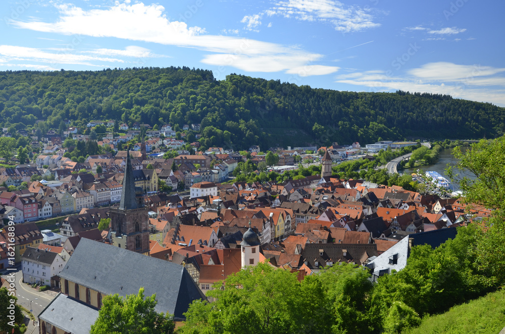 Blick von der Burg auf Wertheim