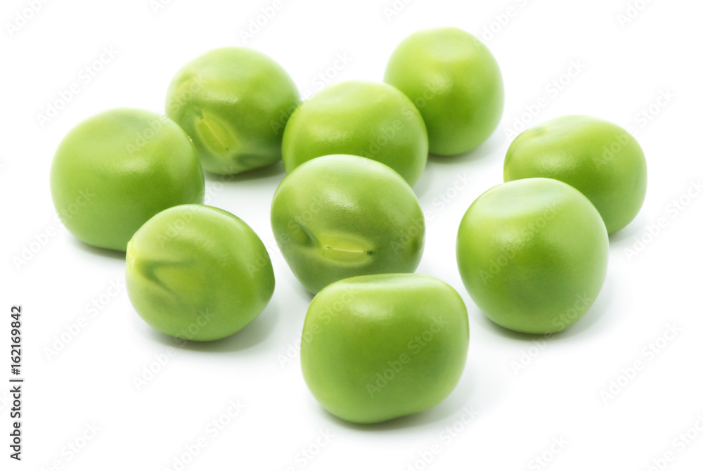 Green peas isolated on the white background Green peas isolated on the white background