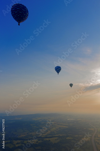 Balloon in the air, in Auvergne 