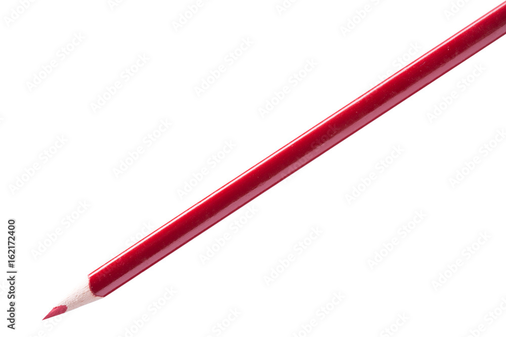 Red pencil for drawing on a white background. Isolated Red pencil for drawing on a white background. Isolated