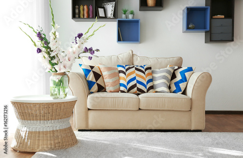 Living room interior with s...