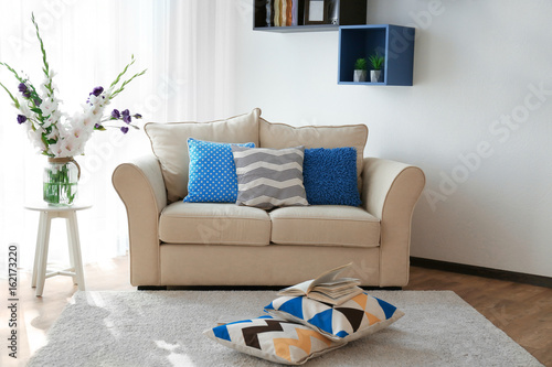 Living room interior with s...
