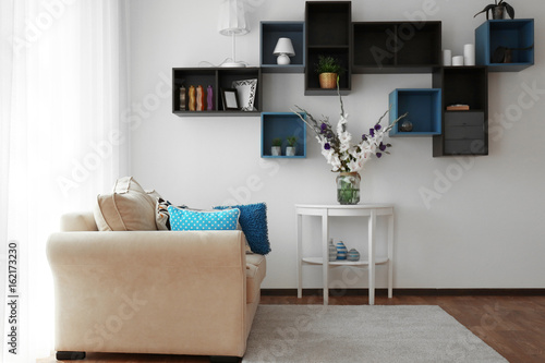 Living room interior with s...
