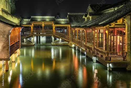 Old town of Wuzhen at night