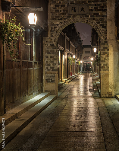 Narrow street in the old to...