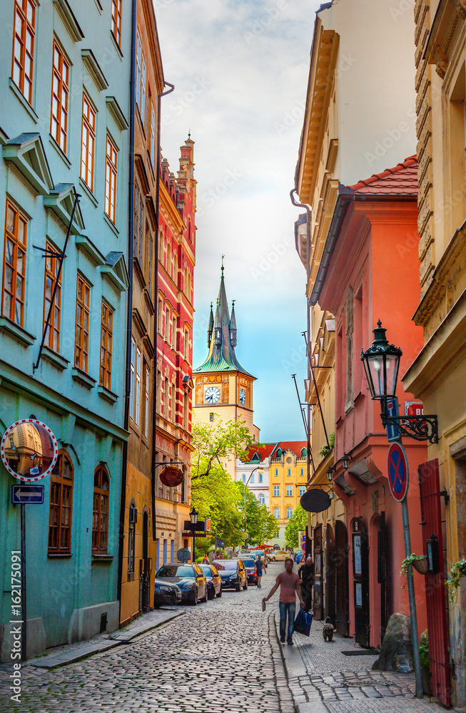 Fototapeta premium Old Prague street