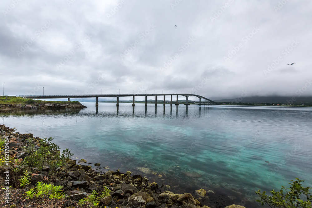 Obraz premium Bridge in Sortland. Norway.