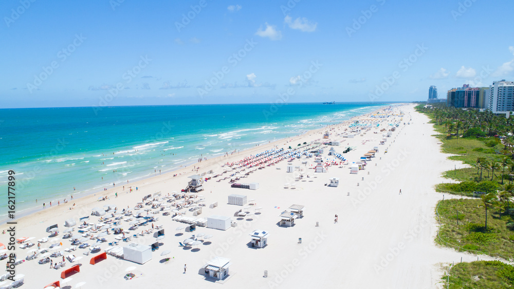 South Beach, Miami Beach. Florida. USA. Aerial view.
