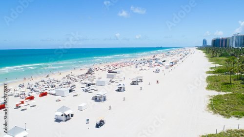 South Beach, Miami Beach. Florida. USA. Aerial view.