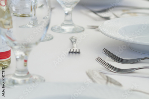 table setting with forks