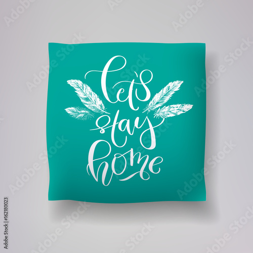 Realistic 3d throw pillow models with lettering print. Apartment interior design elements. Vector cushions collection.