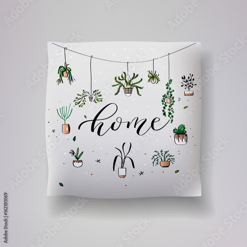 Realistic 3d throw pillow models with lettering print. Apartment interior design elements. Vector cushions collection.