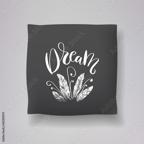 Realistic 3d throw pillow models with lettering print. Apartment interior design elements. Vector cushions collection.