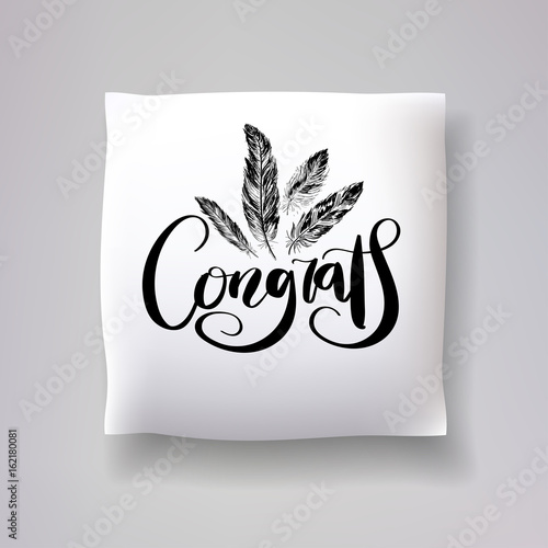 Realistic 3d throw pillow models with lettering print. Apartment interior design elements. Vector cushions collection.