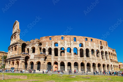 View of Colosseum in Rome at daytime. Italy, Europe