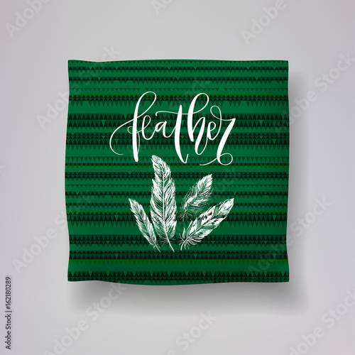Realistic 3d throw pillow models with lettering print. Apartment interior design elements. Vector cushions collection.