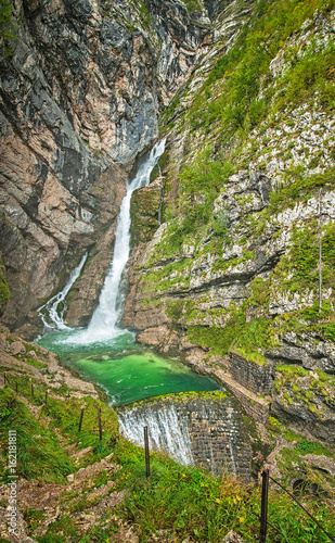 Nice waterfall in Slovenia