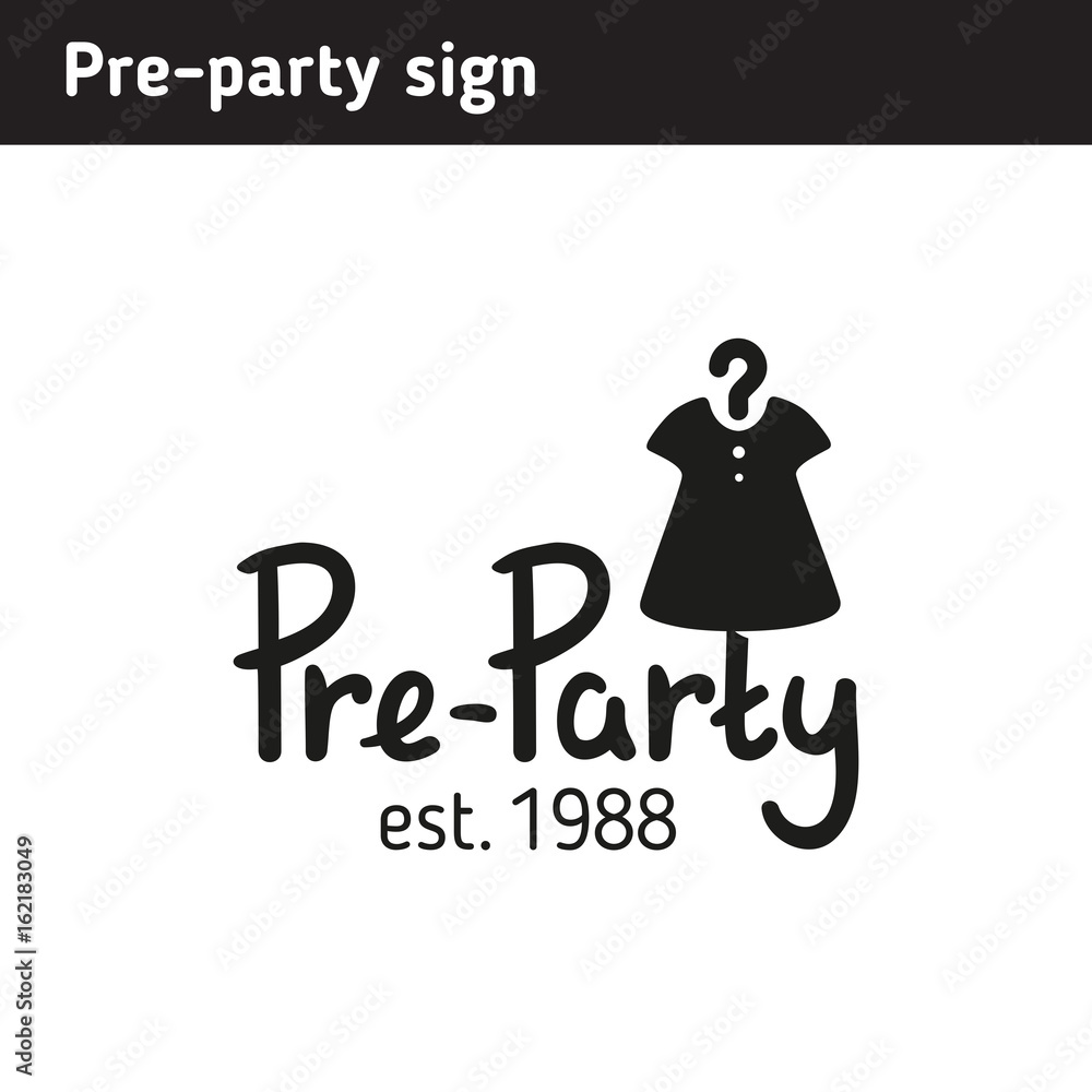 Logo for the service for the selection of dresses for parties or party organizer Logo for the service for the selection of dresses for parties or party organizer
