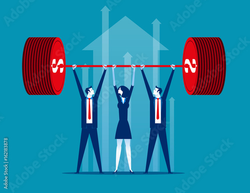 Corporate business success. Concept business vector illustration.