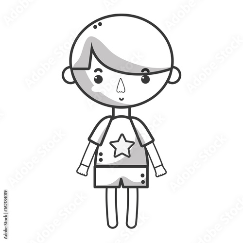 line tender boy child with pijama and hairstyle