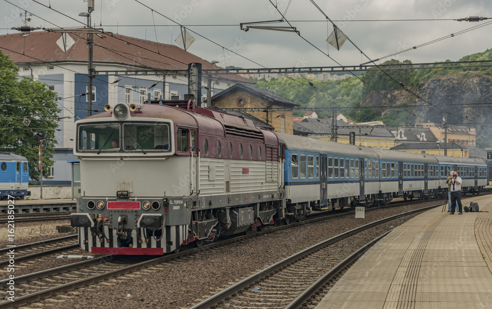 Motor engine train in Usti nad Labem