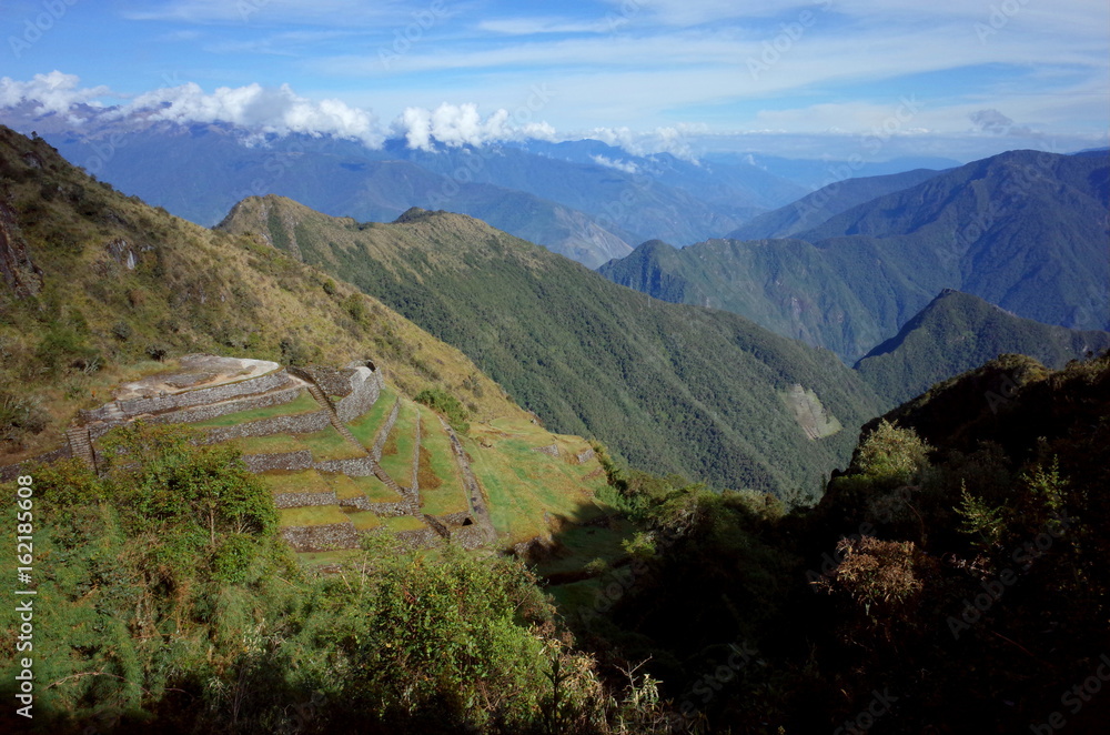 The Phuyupatamarca ruins on the Inca Trail